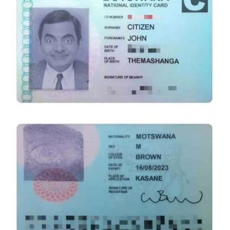 Botswana National ID Card Download Template File