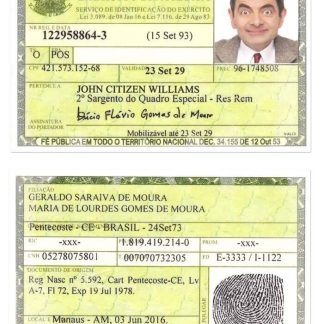 Brazil Identity Card Download Template File