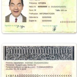 Burkina Faso ID Card Download Template File