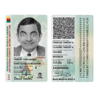 Cameroon ID Card 2022 Present Download Template File