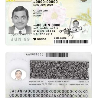 Canada Alberta ID Card Download Template File