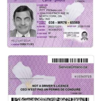 Canada Ontario Photo Card Download Template File