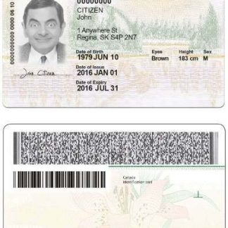 Canada Saskatchewan ID Card Download Template File