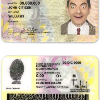 Colombia ID Card v1 2010-2020 Download Template File