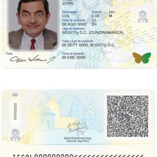 Colombia ID Card v2 2020 Download Template File