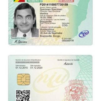 Congo ID Card Download Template File