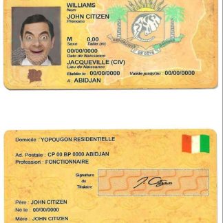 Cote D'Ivoire ID Card Download Template File