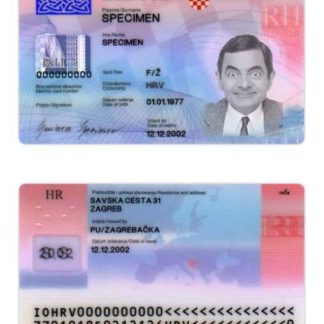 Croatia Identity Card Download Template File