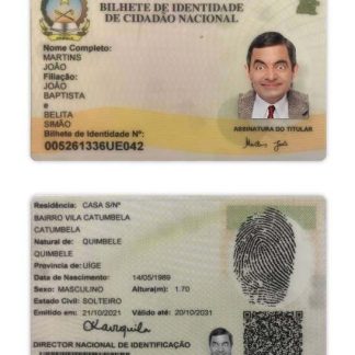 Angola ID Card 2021 Present Download Template File