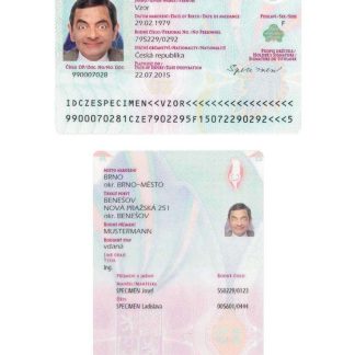 Czech Identification Card v1 Download Template File