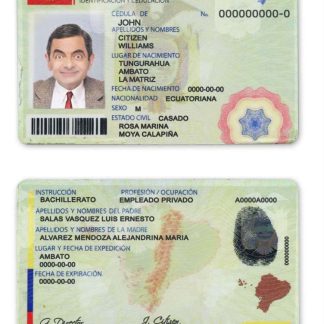 Ecuador ID Card Download Template File