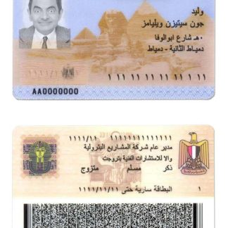 Egypt ID Card v1 Download Template File