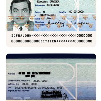 France ID Card Download Template File