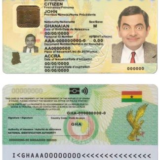 Ghana ID Card Download Template File