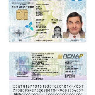 Guatemala Consular ID Card Download Template File