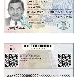 Honduras Identity Card v2 Download Template File