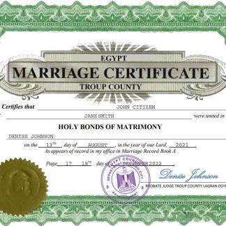 Egypt marriage certificate Word and PDF template download template file