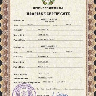 Guatemala marriage certificate PSD template download template file