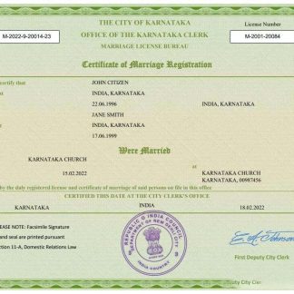 India marriage certificate Word and PDF template, fully editable download template file