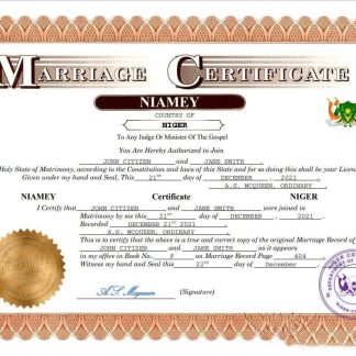 Niger marriage certificate Word and PDF template download template file