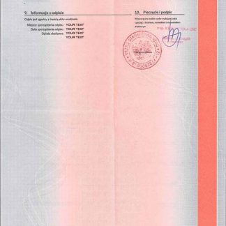 Poland marriage certificate PSD 2 download template file
