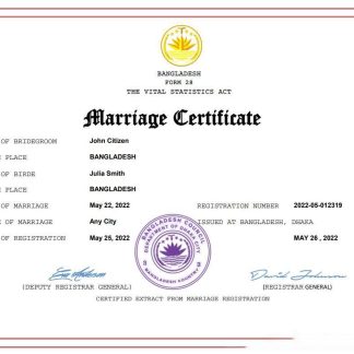 Bangladesh marriage certificate Word and PDF template download template file
