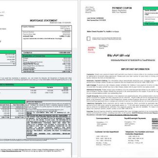 Slovenia Addiko bank mortgage statement in Word and PDF formats 1 2 download template file