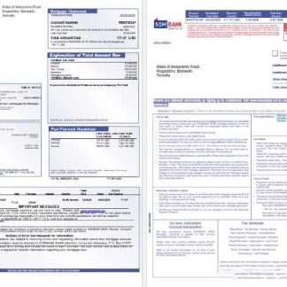 Somali Sombank mortgage statement in Word and PDF formats 1 2 download template file