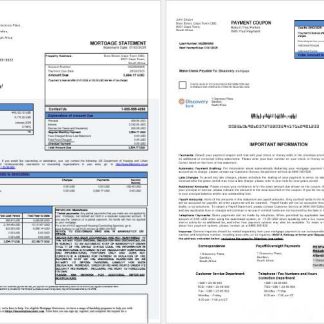 South Africa Discovery bank mortgage statement in Word and PDF formats 1 2 download template file