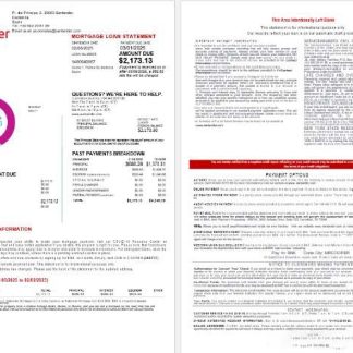 Spain Santander bank mortgage statement in Word and PDF formats 1 2 download template file