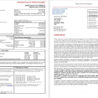 Switzerland Swiss National Bank SNB mortgage statement in Word and PDF formats, 3 pages 1 2 download template file