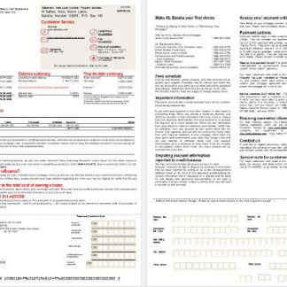 Syrian Al Baraka bank mortgage statement in Word and PDF formats, 2 pages download template file