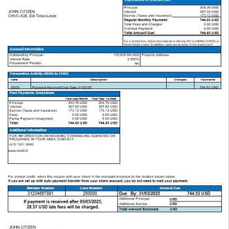 Timor Leste BNCTL bank International mortgage statement in Word and PDF formats download template file