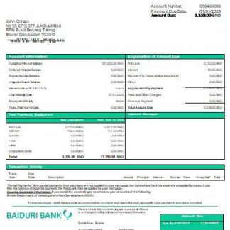 Brunei Baiduri bank mortgage statement scr download template file
