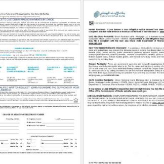 UAE Abu Dhabi Union National bank mortgage loan statement in Word and PDF formats , 8 pages 3 4 download template file
