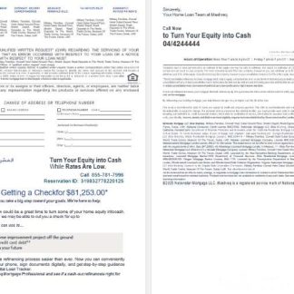 UAE Mashreq mortgage loan statement in Word and PDF formats , 4 pages 3 4 download template file