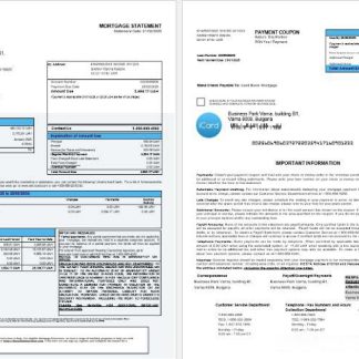 Ukraine Icard bank mortgage statement in Word and PDF formats 1 2 download template file