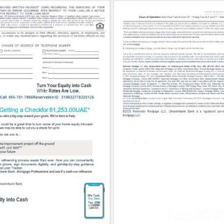 Ukrainian Ukreximbank Bank mortgage loan statement in Word and PDF formats , 4 pages 3 4 download template file