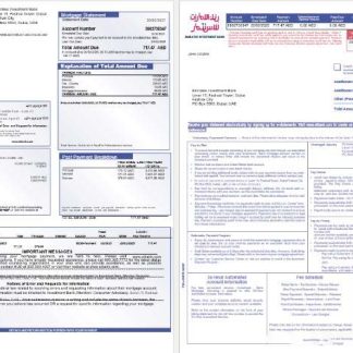 United Arab Emirates Investment Bank mortgage statement in Word and PDF formats, 3 pages 1 2 download template file