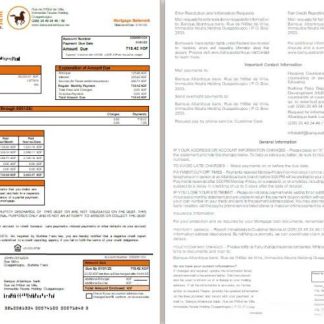 Burkina Faso Banque Atlantique bank mortgage statement, 2 pages, 1 2 scr download template file