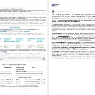 United Kingdom Starling bank mortgage loan statement in Word and PDF formats , 8 pages 3 4 download template file
