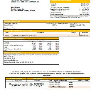 Andorra BancSabadell d’Andorra bank mortgage statement scr download template file