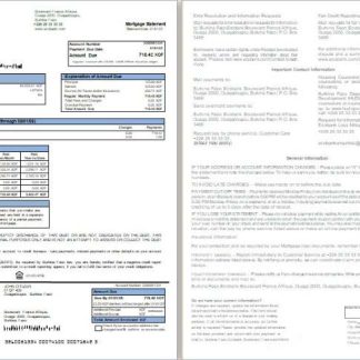 Burkina Faso Ecobank bank mortgage statement, 2 pages, 1 2 scr download template file