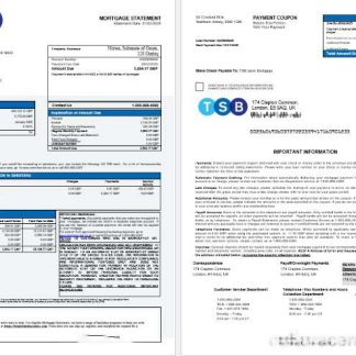 United Kingdom TSB bank mortgage statement in Word and PDF formats 1 2 download template file