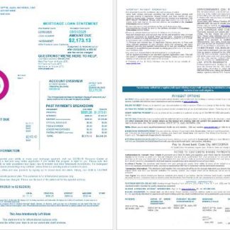 USA Arvest bank mortgage loan statement in Word and PDF formats , 4 pages 1 2 download template file