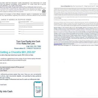 USA Arvest bank mortgage loan statement in Word and PDF formats , 4 pages 3 4 download template file