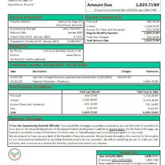 Burundi Bank of the Republic of Burundi bank mortgage statement scr download template file