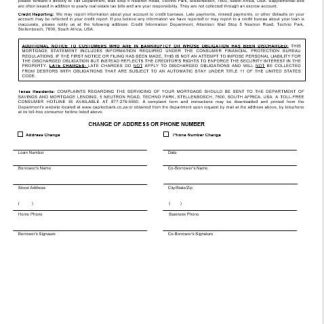 USA Capitec bank mortgage statement in Word and PDF formats 3 download template file