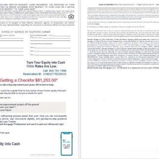 USA CFSB bank mortgage loan statement in Word and PDF formats , 4 pages 3 4 download template file