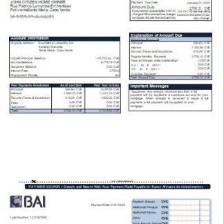 Cabo Verde BAI bank mortgage statement scr download template file
